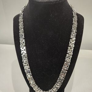 Silver Chain Necklace 21"